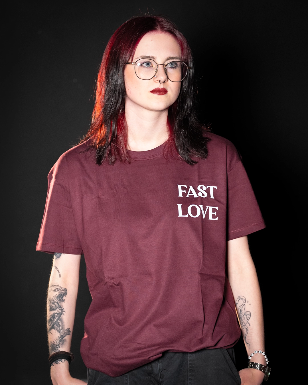Fast Love T Shirt Valentines Red merchandise